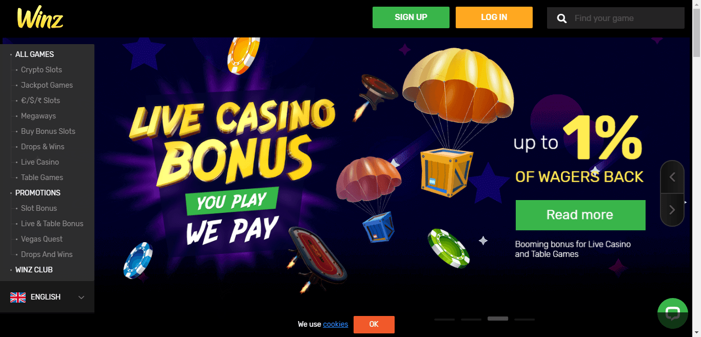 Winz Casino Bonus Codes
